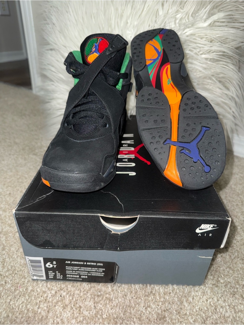 Air Jordan 8 Retro Tinker Air Raid GS 6.5Y / Women's 8 (305368-004)